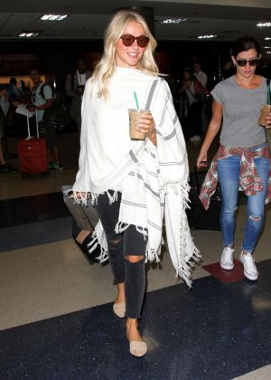 Julianne Hough in Poncho at LAX Airport in Los Angeles