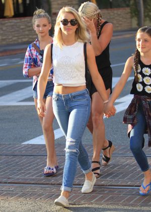 Julianne Hough in Ripped Jeans at The Grove in Los Angeles