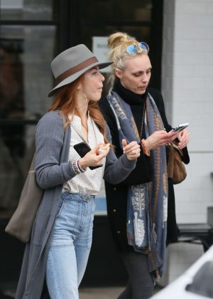 Julianne Hough out for lunch with a friend in LA