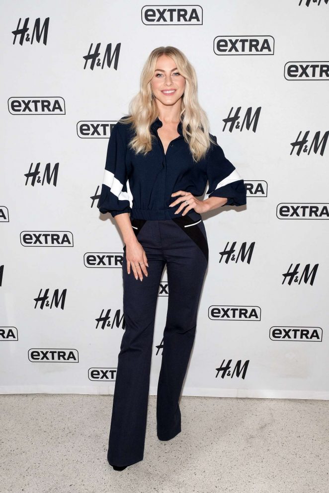 Julianne Hough visits 'Extra' at their New York studios in Times Square