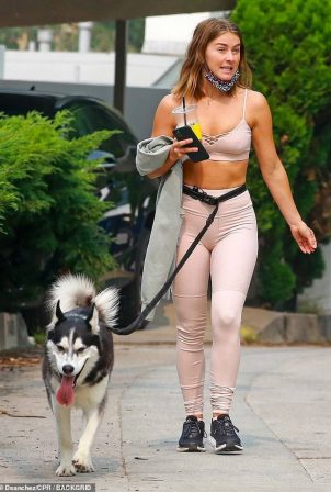 Julianne Hough - Walking Her Dog with friends in Los Angeles