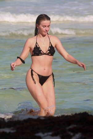 Julianne Hough - Wearing a bikini on a beach in Tulum