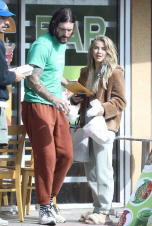 Julianne Hough - With Charlie Wilson at a restaurant in Los Angeles