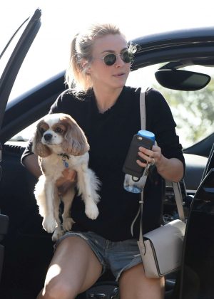 Julianne Hough with her dog out in Los Angeles