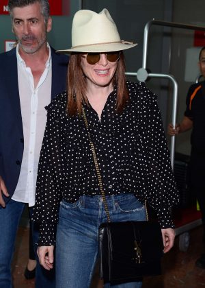 Julianne Moore at the airport in Nice