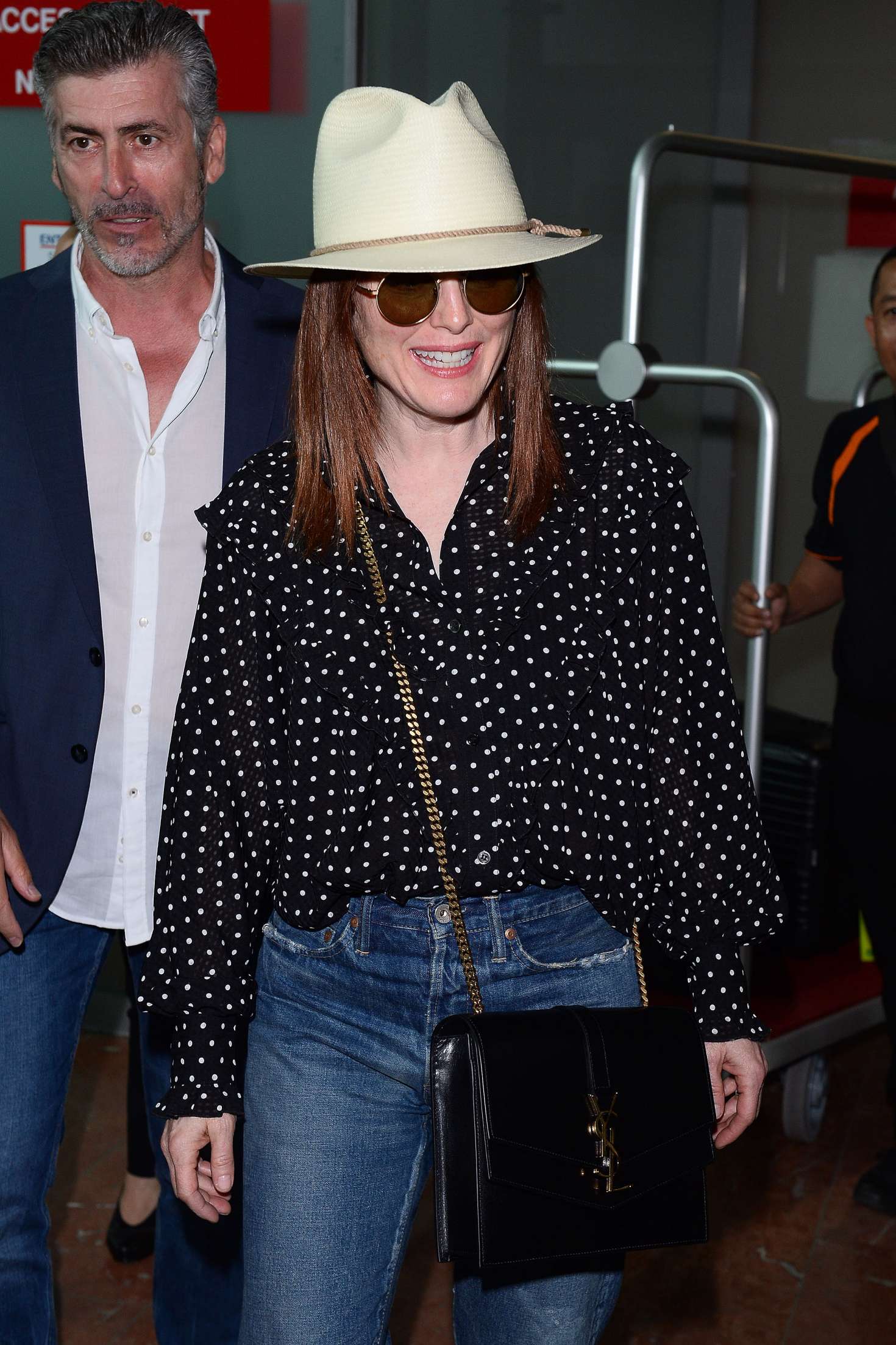 Julianne Moore at the airport in Nice