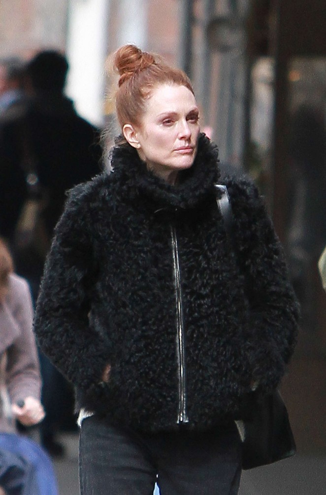 Julianne Moore - Out and about in West Village