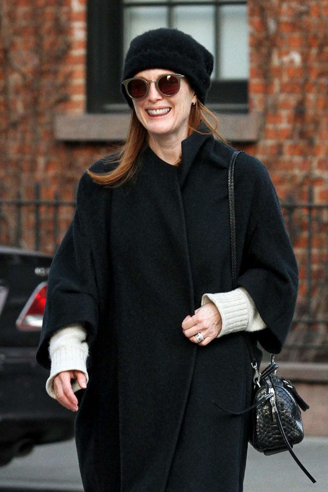 Julianne Moore out for a walk in Manhattan