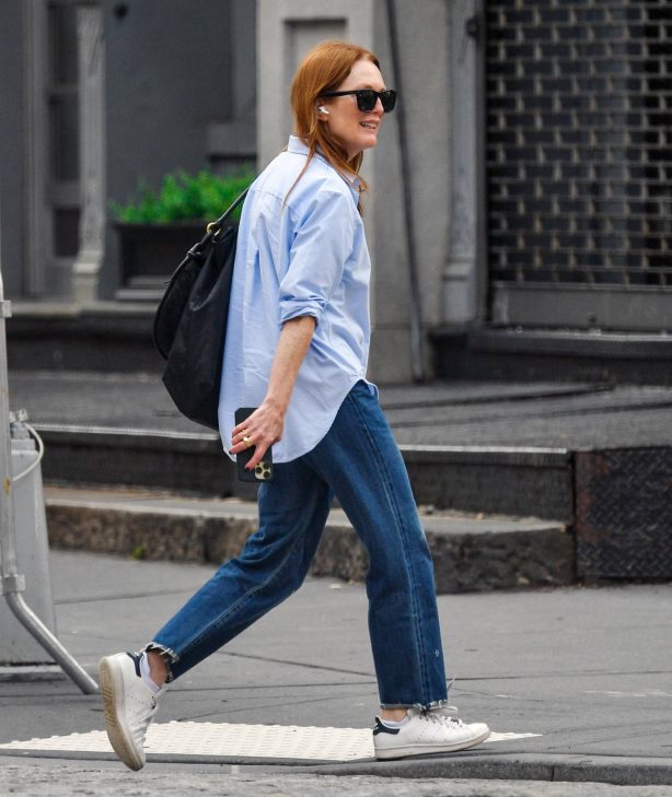 Julianne Moore - Pictured going on a stroll in New York