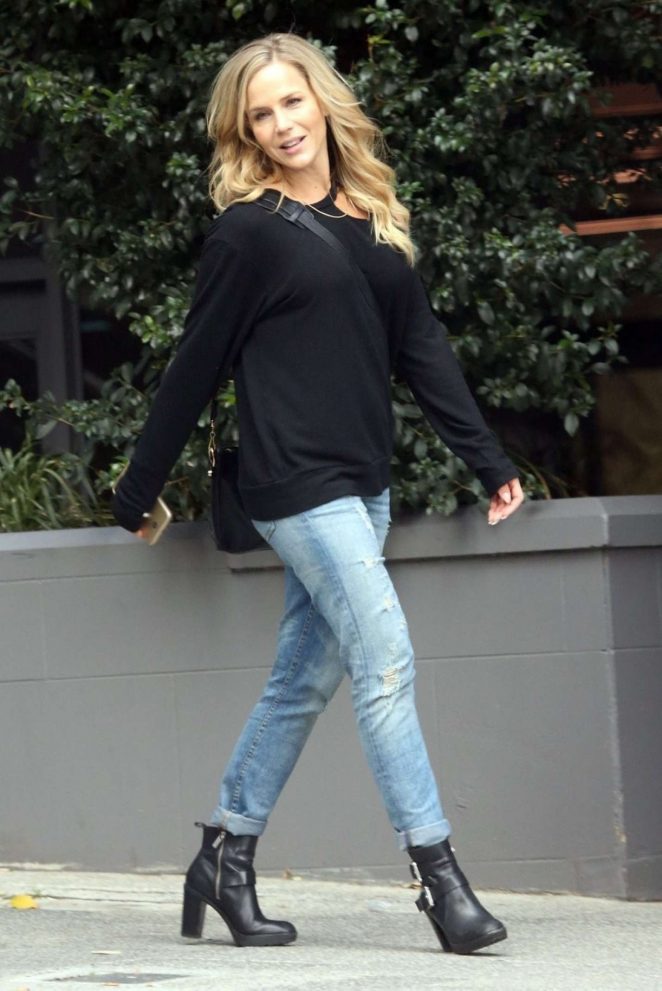 Julie Benz in Jeans Out in New York