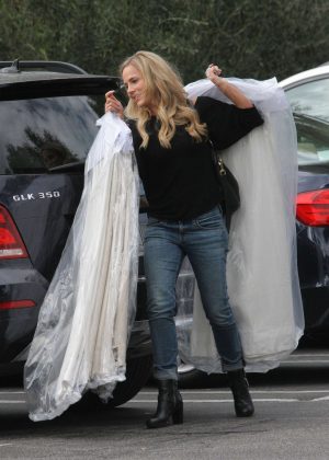 Julie Benz - Picking up her dry cleaning in Beverly Hills