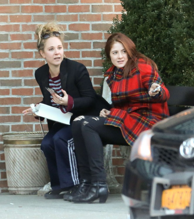Juno Temple with friend out in NYC