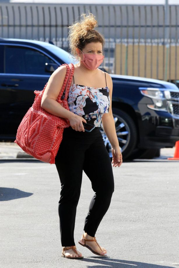 Justina Machado - Arriving for practice at the DWTS studio in Los Angeles