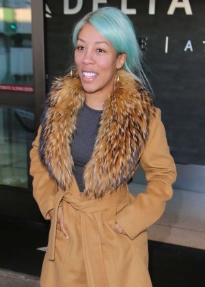 K. Michelle - Arrives at LAX Airport in Los Angeles