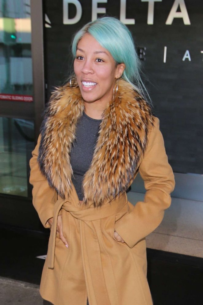 K. Michelle - Arrives at LAX Airport in Los Angeles