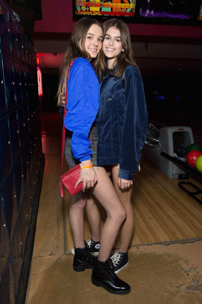 Kaia Gerber and Charlotte Lawrence - Bowling For Buddies at PINZ Bowling and Entertainment Center in Studio City