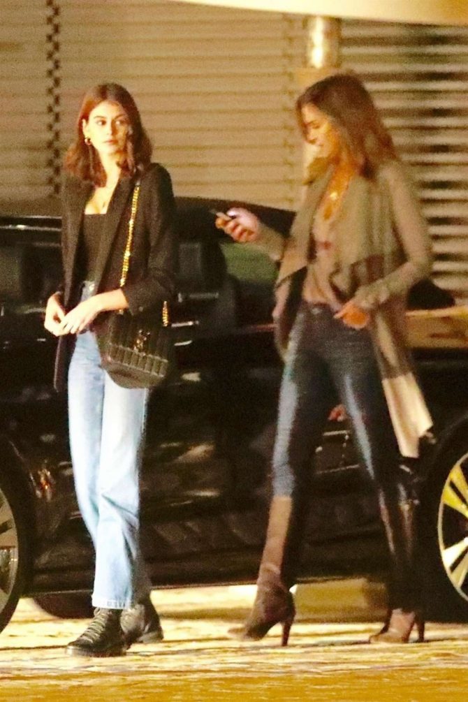 Kaia Gerber and Cindy Crawford - Out for a dinner at Nobu in Malibu