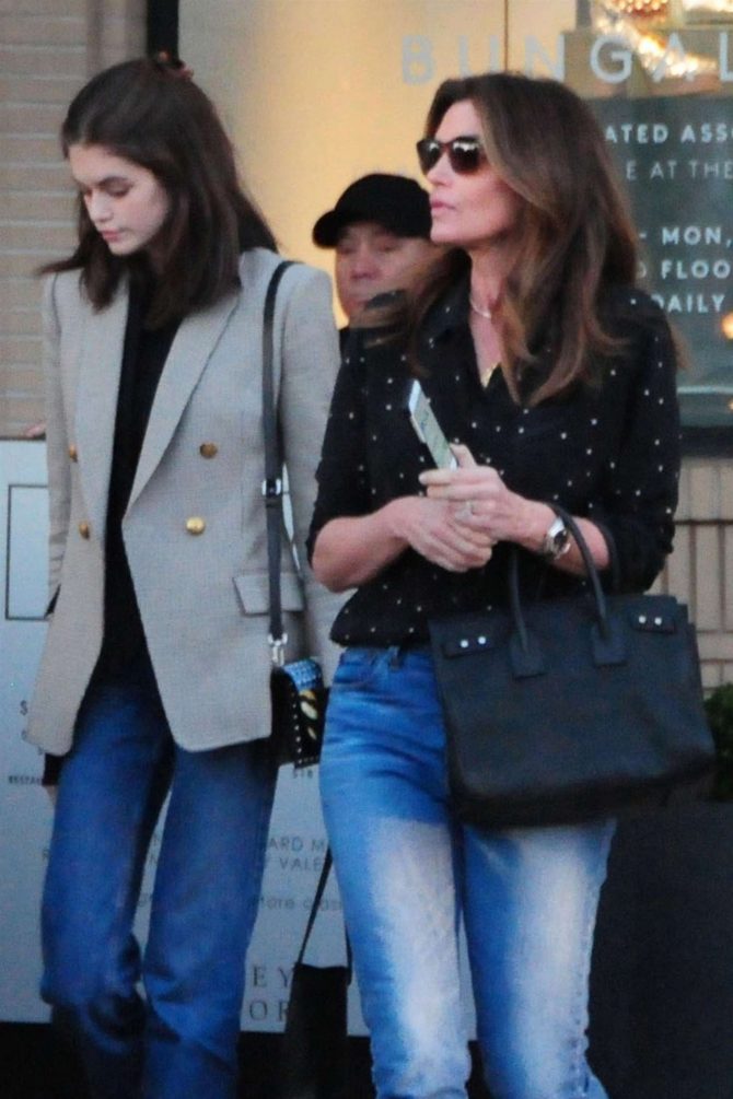Kaia Gerber and Cindy Crawford - Shopping at Barneys New York in Beverly Hills