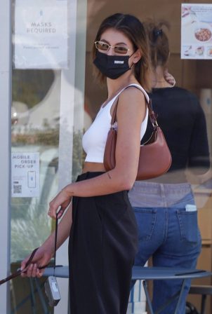 Kaia Gerber and Jacob Elordi - Out for a coffee in Malibu