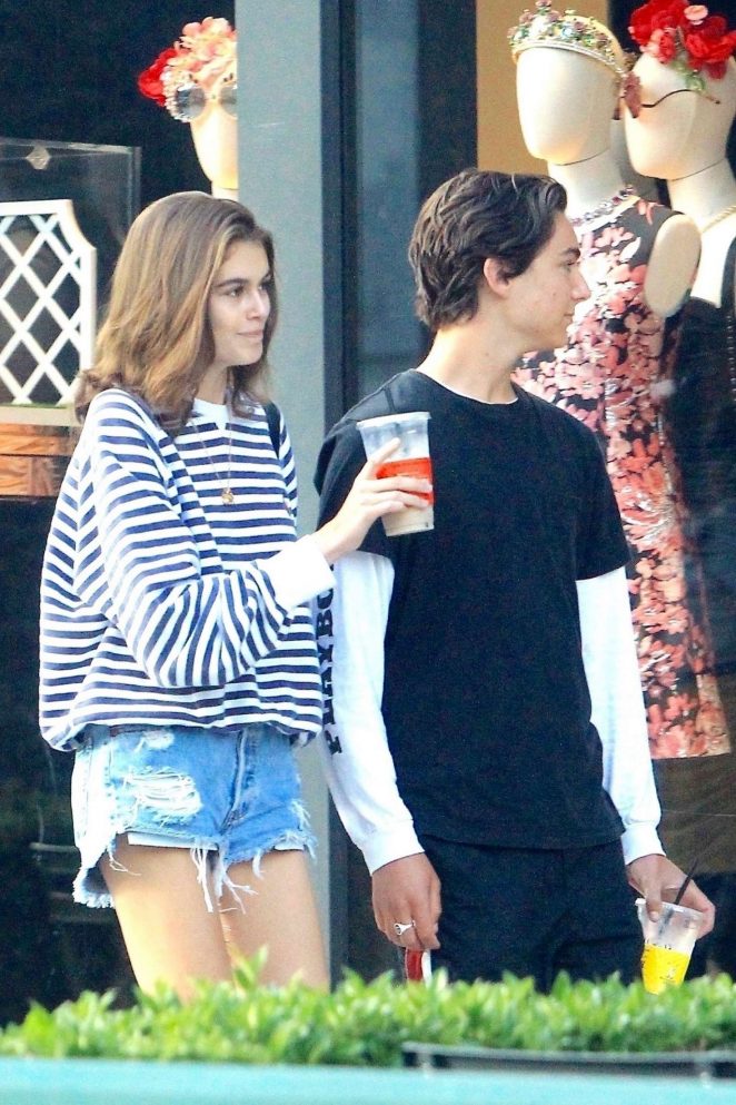 Kaia Gerber and Travis Jackson - Shopping on Rodeo drive in Los Angeles
