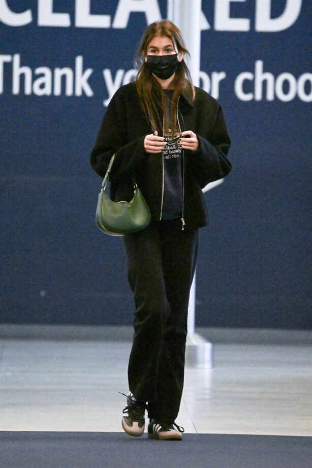 Kaia Gerber - Arrive at JFK Airport in New York