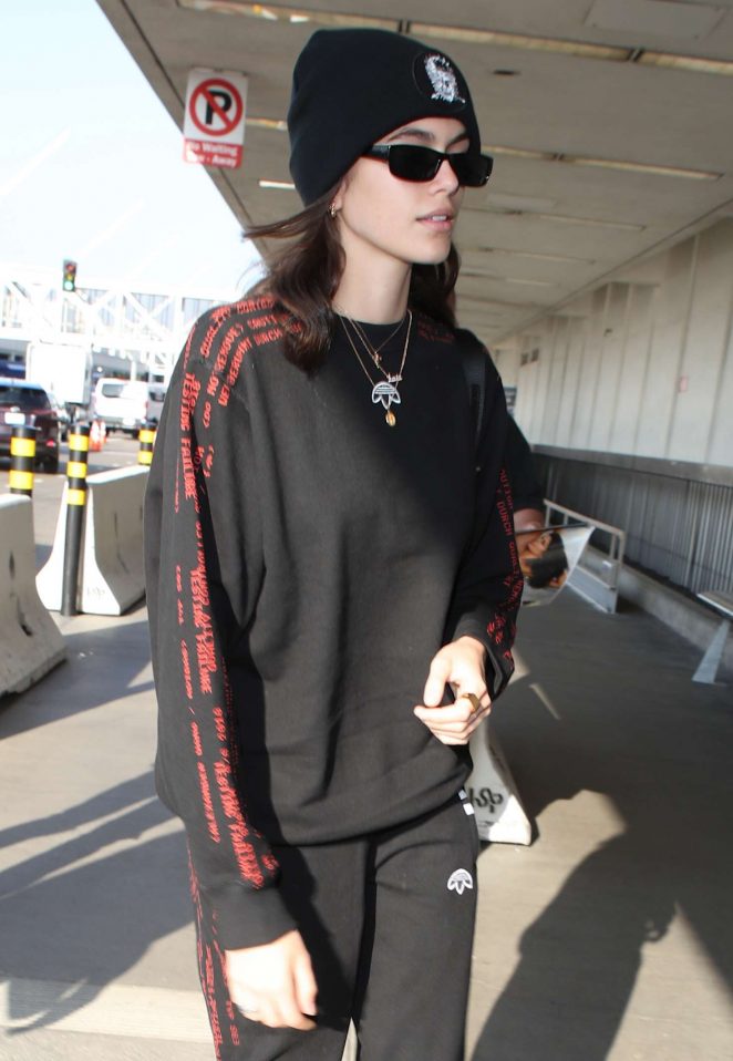 Kaia Gerber - Arriving at LAX Airport in Los Angeles