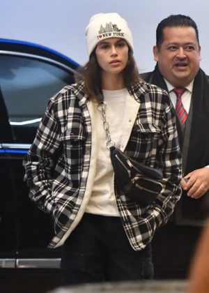 Kaia Gerber at LAX International Airport in Los Angeles