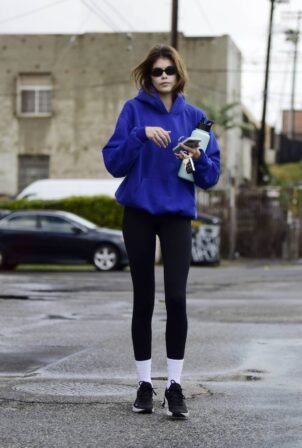 Kaia Gerber - Going to gym in Los Angeles