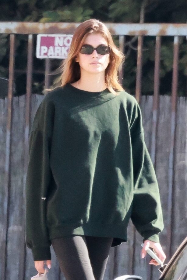 Kaia Gerber - Heading to the gym for a morning workout in Los Feliz