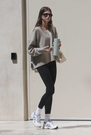 Kaia Gerber - In leggings after yoga session in West Hollywood