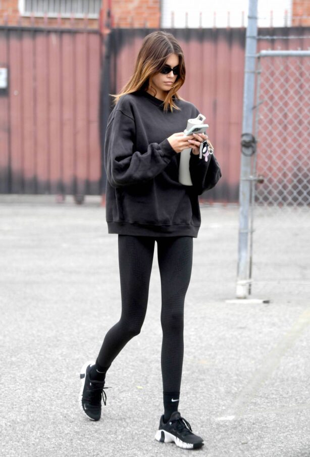 Kaia Gerber - Leaving a gym in Los Angeles