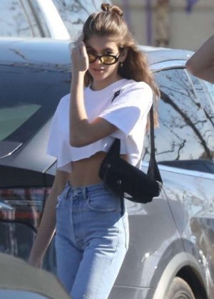 Kaia Gerber out for breakfast at Oslo in Malibu