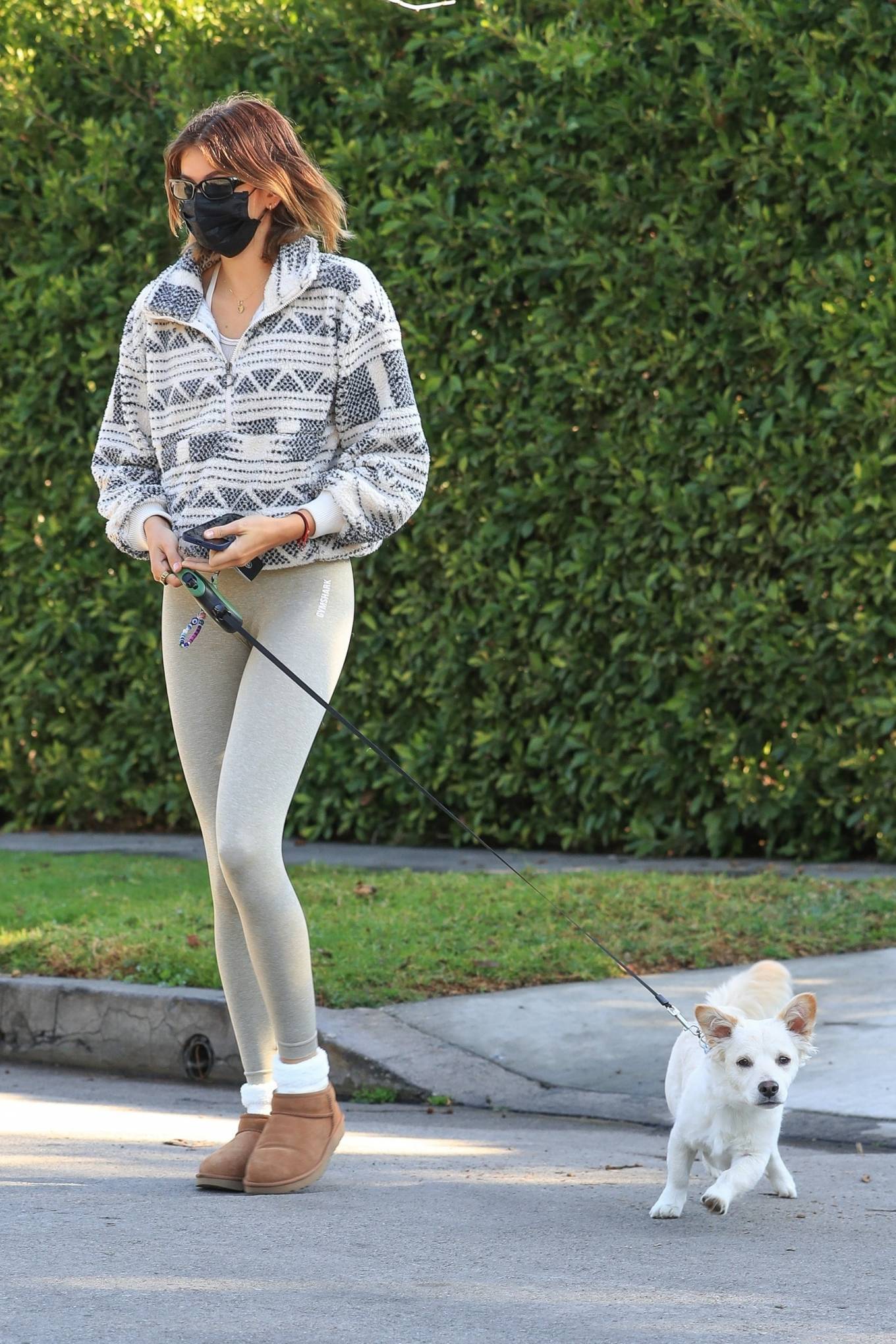 Kaia Gerber - Seen after pilates with her pooch in West Hollywood.