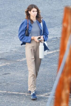 Kaia Gerber - Seen after set of 'Mrs. American Pie' in Downtown Los Angeles