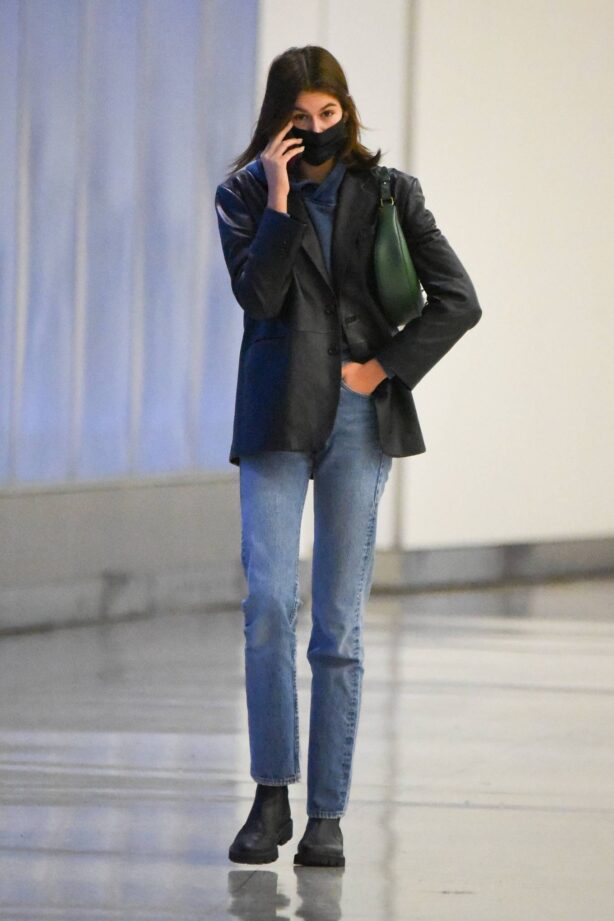 Kaia Gerber - Seen while arriving at JFK Airport in New York City