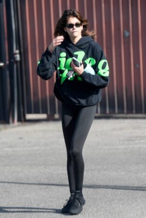 Kaia Gerber - Spotted after workout in Los Angeles