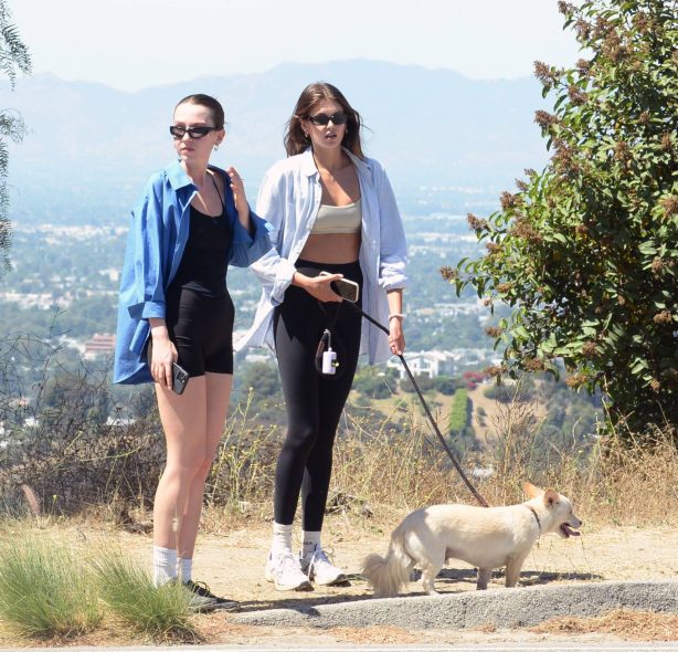 Kaia Gerber - Went hiking with Alay Bowker in Los Angeles
