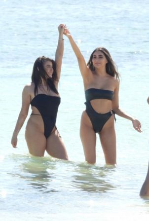 Kalani Hilliker and Nicolette Gray - Seen in a beach photoshoot in Cancun