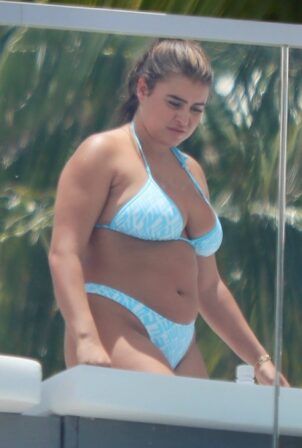 Kalani Hilliker - With Lexi Petzak in a bikinis by the pool in Miami