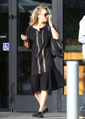 Kaley Cuoco in Black Dress out in Los Angeles