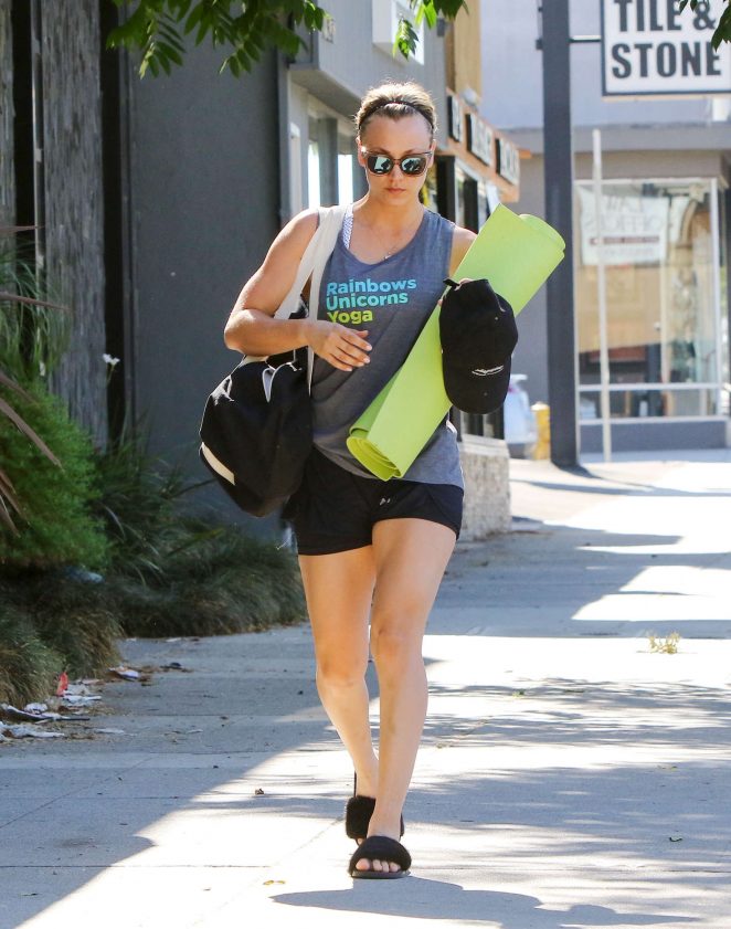 Kaley Cuoco in Shorts out in Los Angeles
