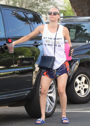 Kaley Cuoco in Shorts Out in LA