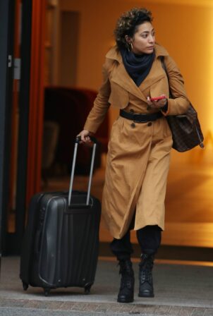 Karen Hauer - Leaving there London hotel for training