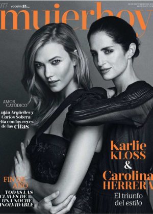 Karlie Kloss and Carolina Herrera - Mujer Hoy Magazine (December 2017)