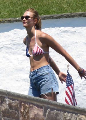 Karlie Kloss - Bikini Candids in Rhode Island