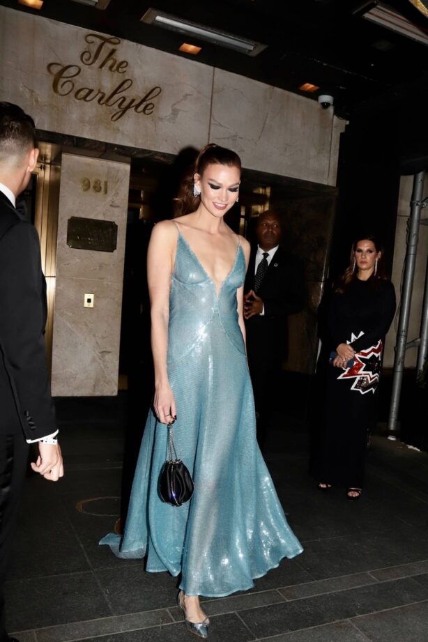 Karlie Kloss - Exits The Carlyle after attending the Met Gala Afterparty in New York