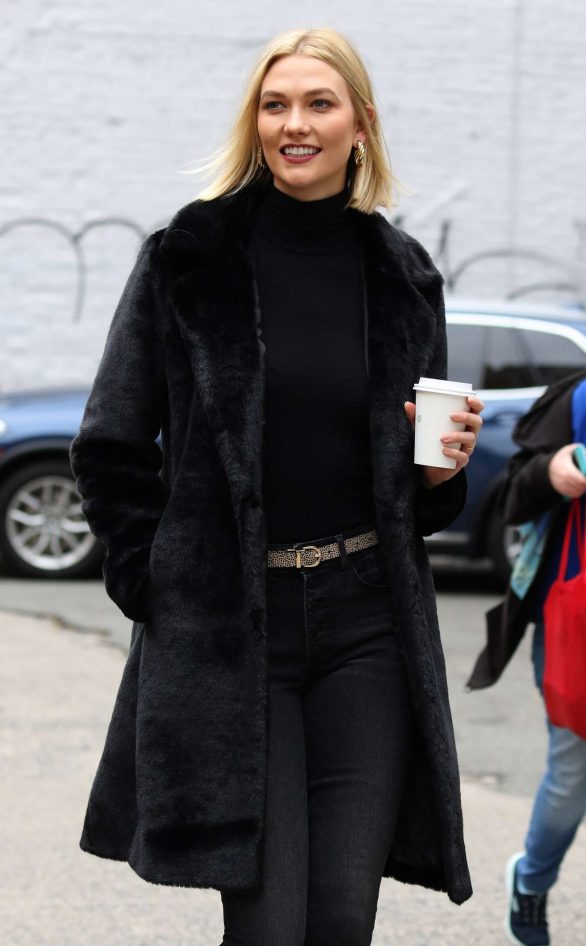 Karlie Kloss in Black Outfit - Out in New York