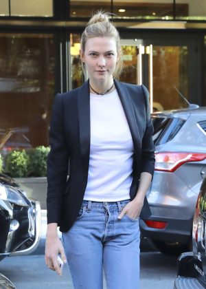 Karlie Kloss in Jeans out and about in New York
