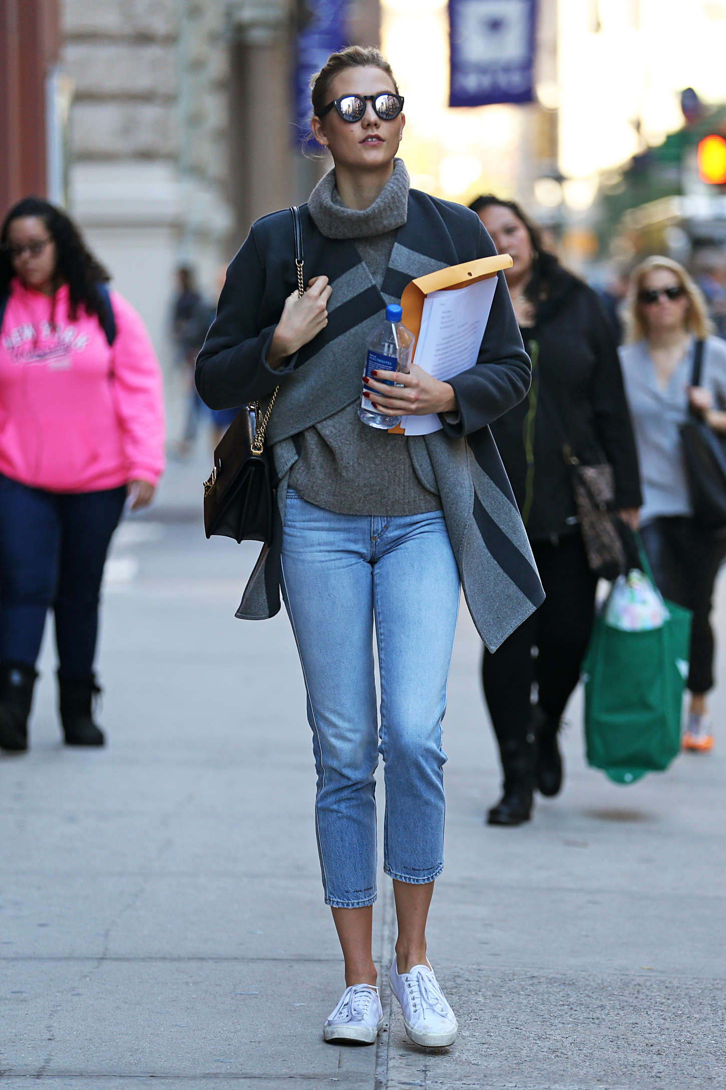 Karlie Kloss in Jeans out in NYC
