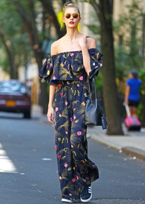 Karlie Kloss in Jumpsuit out in New York